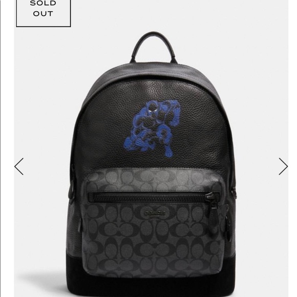 COACH | MARVEL Backpack West Black Panther Bag - Picture 2 of 16